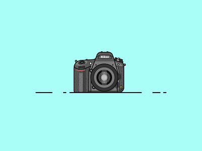 Nikon SLR Camera Icon analog canon digital editorial film icon illustration nikon