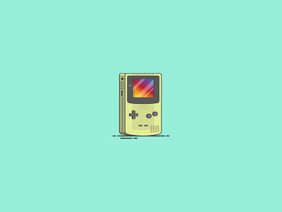 Gameboy Color Icon clean gameboy gameboy color gaming gradient icon illustration nintendo simple