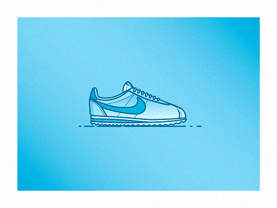 Nike Cortez Basic basic blue classic cortez icon illustration nike shoe sneaker sneakers swoosh