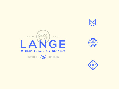 Lange Branding Direction branding fly icon logo logotype mark typography wine winery