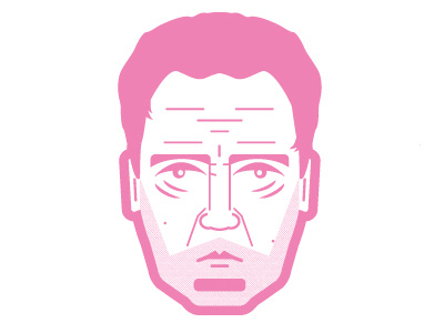 Walken cartoon christopher walken icon illustration pink portrait