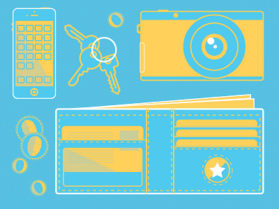 Everyday camera icons illustration phone