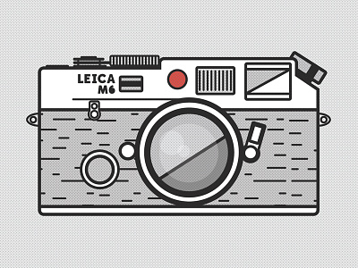 Leica M6 camera illustration leica rangefinder red