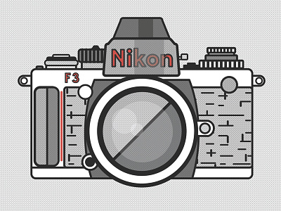 Nikon SLR camera illustration illustrator nikon slr