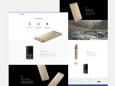 Coolpad Website — Product Detail brand design lifestyle mobile phone prezentation product product page ui web design website