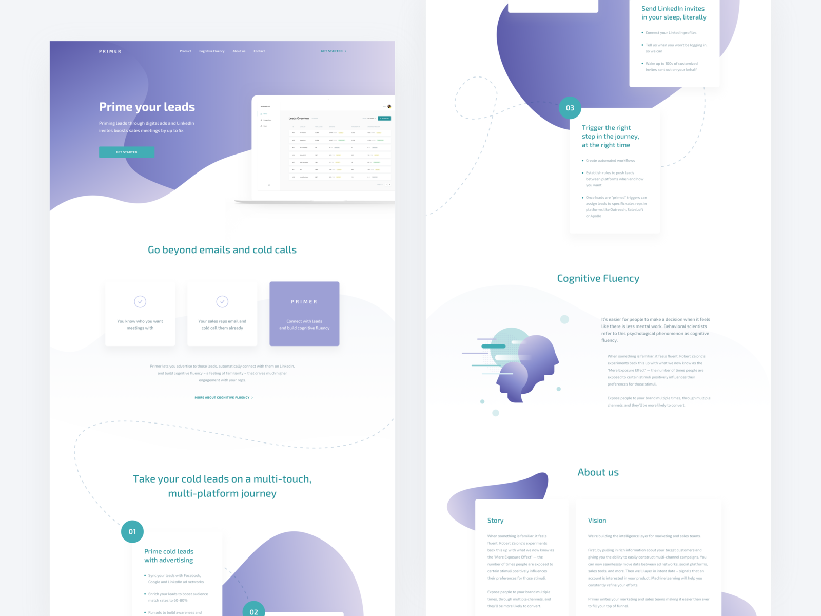 Primer Landing Page by Anna Klvanova on Dribbble