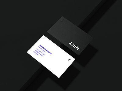 YKIM — Business Card black brand branding business card dark identity logo logodesign minimal production video video production white