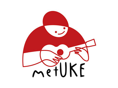 metUKE Logo Design graphic logo logo design metu metuke music red uke unisex