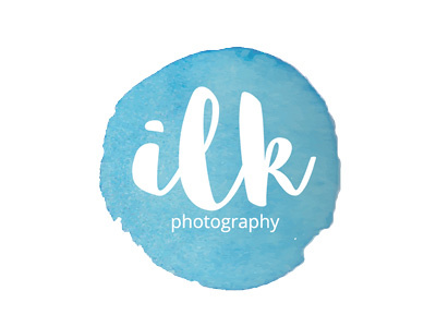 Ilk Photography blue design logo photography watercolor wedding