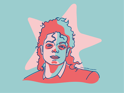 Michael Jackson ☆ artwork graphic design illustration illustrator music popstar portrait