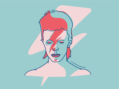 David Bowie artwork david bowie glam graphic design illustration illustrator music portrait rockstar