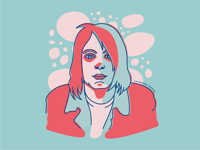 Kurt Cobain artwort graphic design grunge illustration illustrator kurt cobain music nirvana portrait