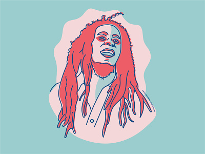Bob Marley artwork bob marley graphic design illustration illustrator jamaica music raggae singer vector