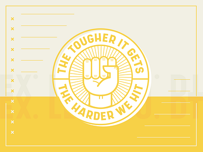 The Tougher It Gets The Harder We Hit badge badge design boxing church coronavirus covid covid 19 design fist graphic graphic design harder hit icon illustration line power series stay home tough