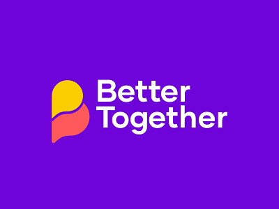 Better Together Logo b better brand branding bubble chat chat bubble church couples dating events icon logo logo mark love marriage relationship together typography wordmark