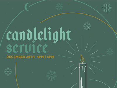Candlelight Service candle candlelight christmas christmas eve christmas eve service church gothic holiday holidays illustration light line art moon service snow snowflakes stars