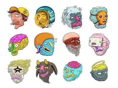 The Heads Sticker Series