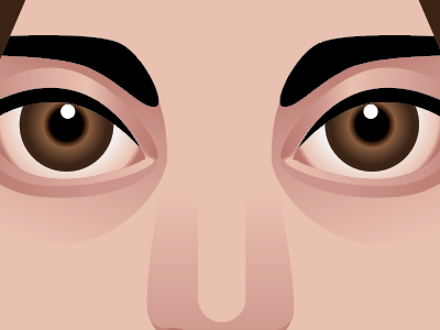 Stare eyes illustrator in progress person portrait stare wip