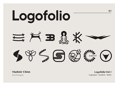 LOGOFOLIO #1 branding design flat graphic design icon logo minimal typography vector