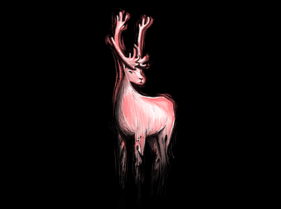 reindeer color design digital drawing illustration photoshop reindeer texture