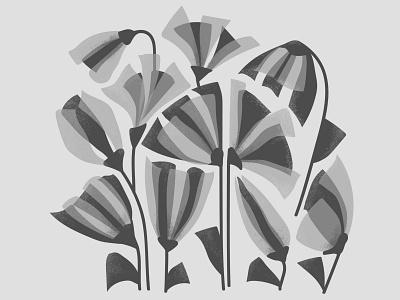 Flowers bw design digital flower illustration pattern photoshop