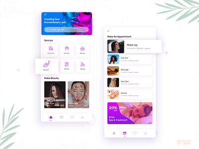 Beauty Salon App Ui Concept