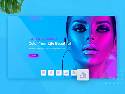 Beauty Salon Landing Page - Hero Banner beauty beauty salon branding hero hero banner hero image template ui uxdesign