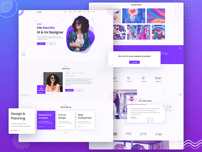 Personal Portfolio XD Template Design adobexd character clean ui color design landingpage new onepage personal project photoshoot production resume cv template tranding trending typography ui ux uxdesign video