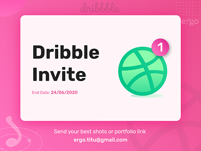 One dribbble invite dribbble invite illustration ux uxdesign