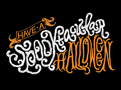 spooktacular halloween color halloween hand drawn hand lettering typography