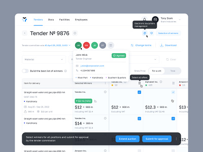 Building Materials Marketplace — Tender Page [Web]