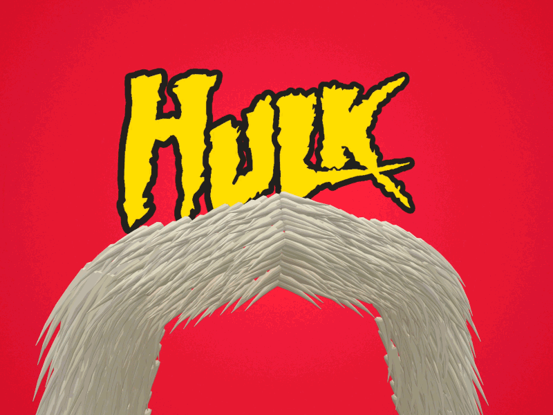 Famoustache #1 - Hulk 3d animation color fun type