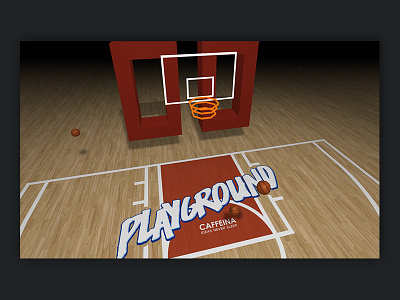 Playground - Stadium scenario 3d animation basketball game physics play red simulation webgl