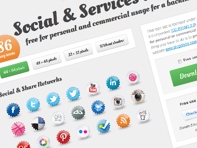 Social and Services Icon Set