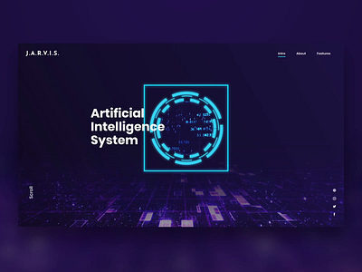 JARVIS Says Hello Dribbble 2019 trends adobe xd after effects animation artificial intelligence design futuristic interaction interaction design motion motion graphics typography ui ux web web design