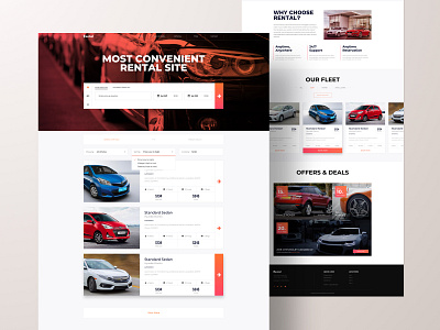 Rental - Joomla Template Early Concept agency business car rental design landing page rental ui ux web web application web design website