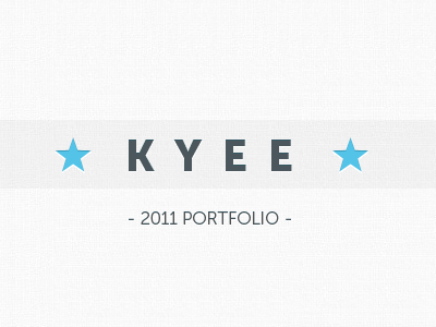 Kyee 2011 Portfolio blue clean css3 design interface design kyee portfolio web design