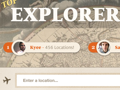 Top explorers app design location map milo pin search ui