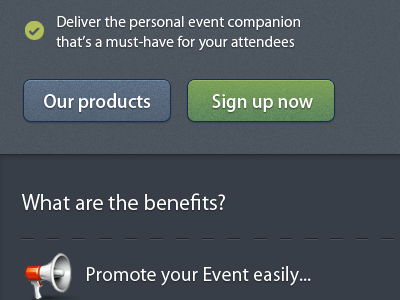 Events apps design