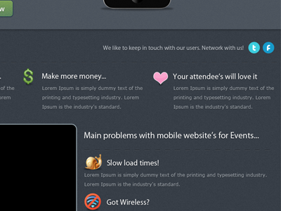 Events3 design web app