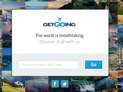 lander blue design getgoing landing page milo