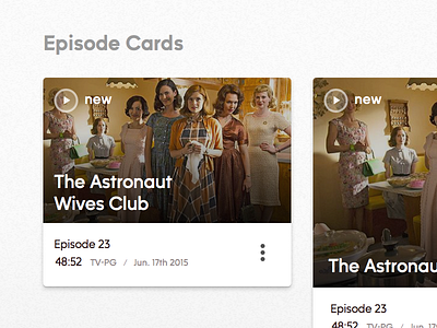 Episode Cards android apps material design tv ui