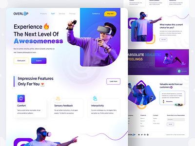 OVERLOOP VR UI Landing Page Website