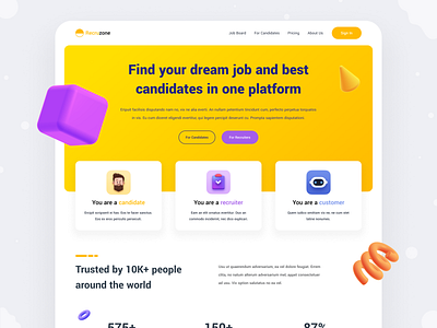 Recruzone Job Portal UI Concept
