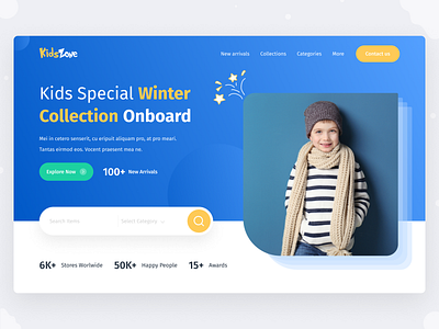 KidsZone Fashion Website UI