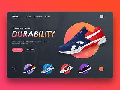 Shoe Store- Header Exploration animation colorful design graphic design header exploration hero image interaction landing page motion graphics nike shoe store ui user experience user inteface ux website