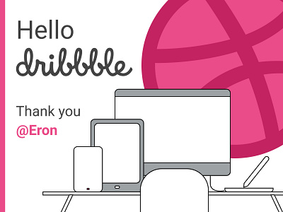 Hello Dribbble artwok design dribbble hello dribbble icons illustration