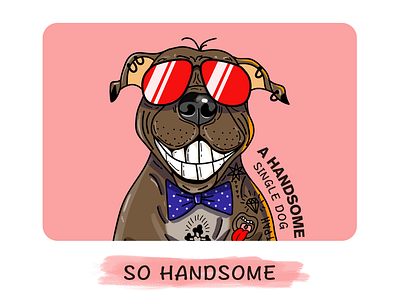 Handsome dog illustrations