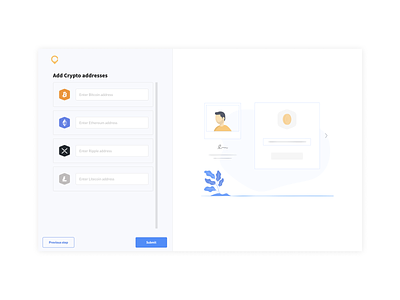 4. Add your crypto addresses branding crypto currency design illustration ui ux website