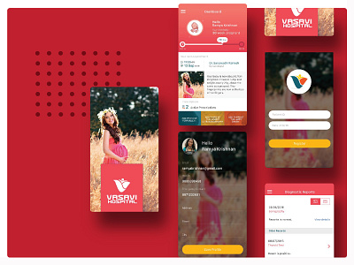 Vasavi Mobile App app app design art branding design designs hospital app illustration illustrations mobile ui ux